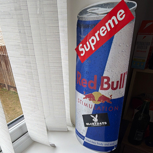 Red bull store display sign - red,