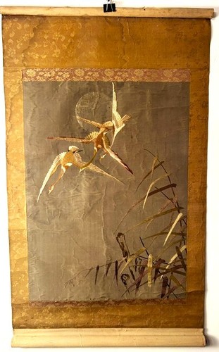 Japanese silk embroidery wall - japanese,