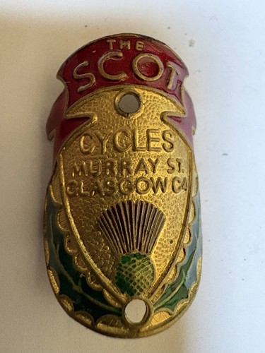 Vintage flying scot head badge - head,