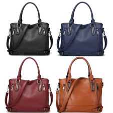 Ladies Handbag Work Bag Zip Large Women Designer Faux Leather Shoulder Tote Bag