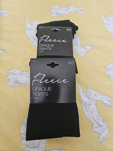 Black opaque tights size - tights, l