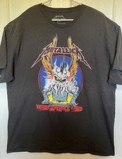 Metallica World Tour 2017 T-Shirt XL | Double Sided | Crack-Free Print