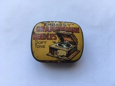 C1920s VINTAGE “EMBASSY” SOFT TONE GRAMOPHONE NEEDLES TIN
