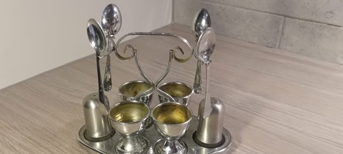 Vintage egg cup - egg, cruet