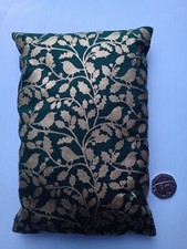Robin and holly fabric LAVENDER SLEEP PILLOW silk reverse   Filled with Lavender