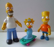 Vintage The Simpsons  Homer-Bart & Maggie 4 inch Figures By Mattel 1990