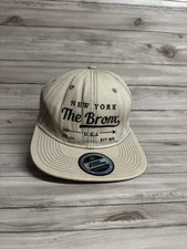 New York No Fear Beige Snapback Baseball Cap Adjustable One Size The Bronx USA