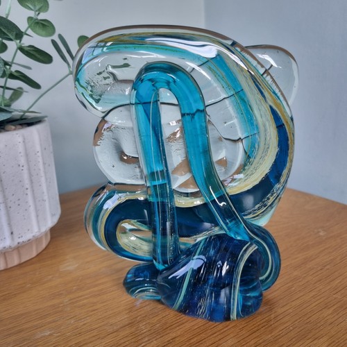 Vintage mdina glass blue - vintage,