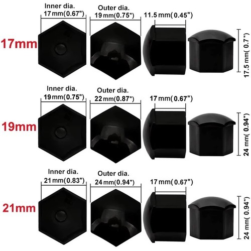 17mm 19mm 21mm 20pcs alloy - 17mm/19mm/21mm,