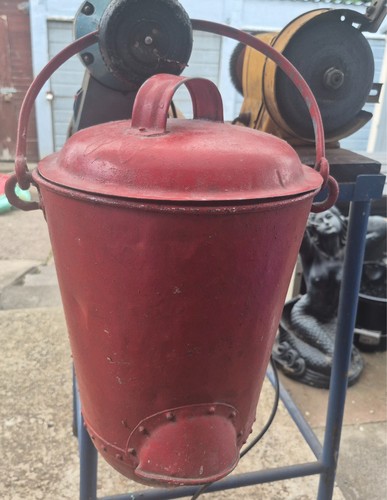 Vintage galvanised metal fire - ,
