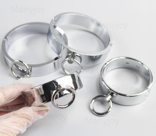Metal steel bondage handcuffs - steel,