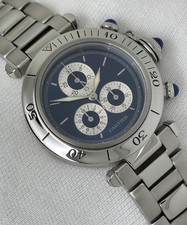 Cartier pasha chronograph blue - cartier,