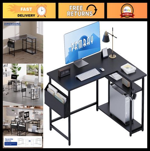 Shaped computer desk - l,