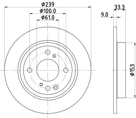 Mintex mdc3035c rear brake - 2x,