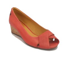 Bussola Red leather wedge Slip