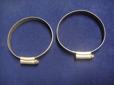 2 x  Hose Clips by TERRY 60mm - 80mm Zinc Plated Pipe Clamps