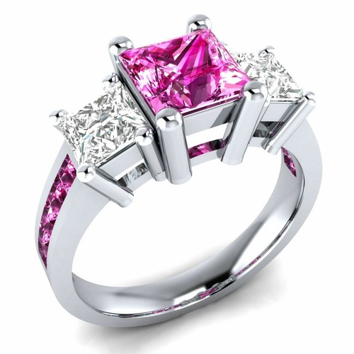 23ct pink princess cut - cut, lab