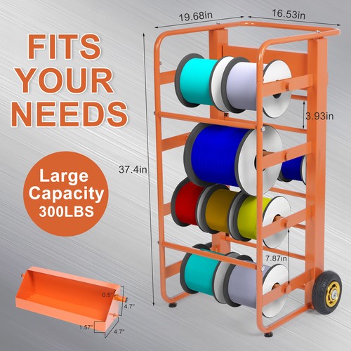 Wire spool rack cable caddy - rack,