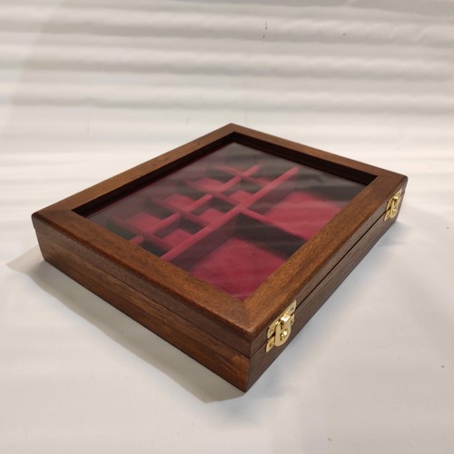 Display cabinet wood and glass - display,