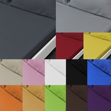 Plain Fitted Bed Sheets - Single Double King Super King - Super Soft Touch✔