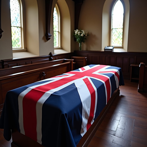 Union jack coffin - drape, x
