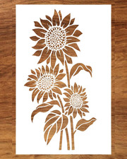Large Sunflower Stencil for