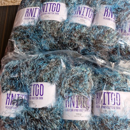 Knitco eyelash yarn pack - of, 9