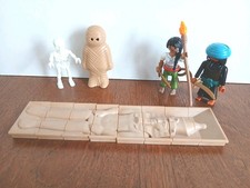 PLAYMOBIL  - 2 EGYPTIAN TOMB RAIDERS MALE/FEMALE WITH  TOMB TILES AND MUMMY