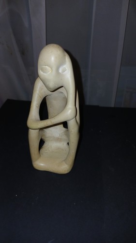 Kneeling figure soapstone - kneeling,