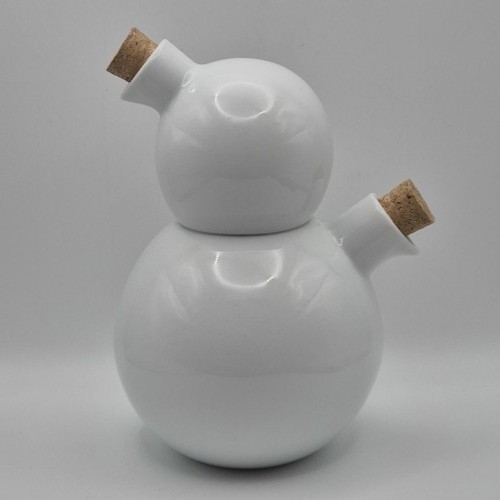 White ceramic double - white, spout