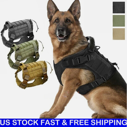 Military tactical dog harness - military,