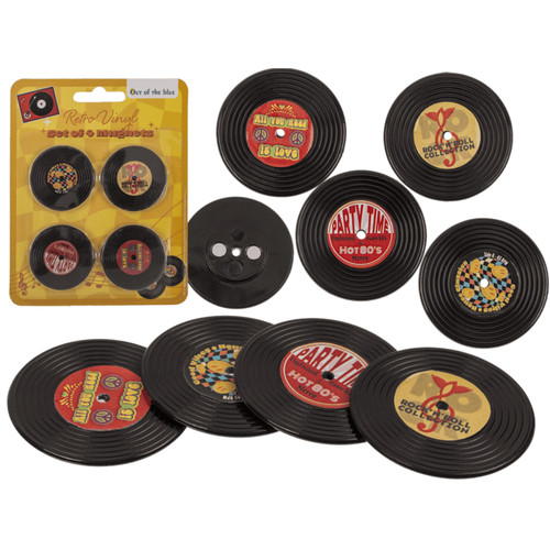 Retro vinyl record fridge - retro,