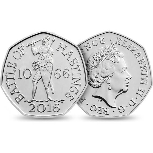 Battle hastings 50p coin - battle, of
