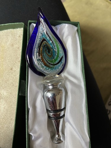 Murano glass wine stopper - glass,