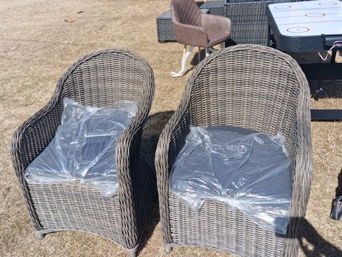 Grey rattan wicker - grey, modern