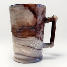 Vintage Purple Slag Glass Holly Tankard – Victorian Pressed Glass c.1880–1900