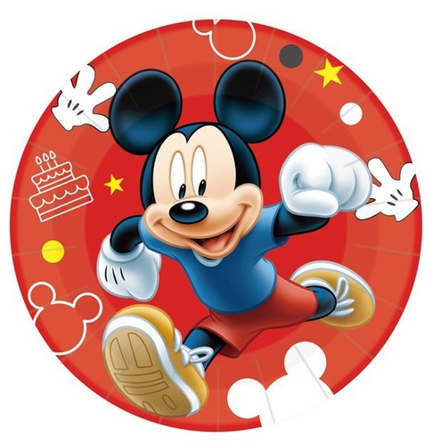 Mickey mouse plate birthday - mickey,