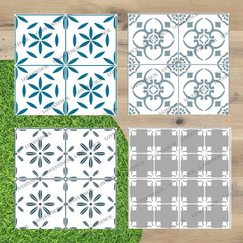 Faux tile stencils - tile,