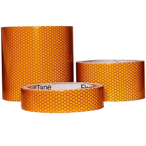 Orange reflective tape glass - orange,