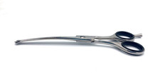 PET GROOMING CAT DOG Rabbit SAFETY BLUNT END Ball Tip PROBE Curved SCISSORS 6.5"