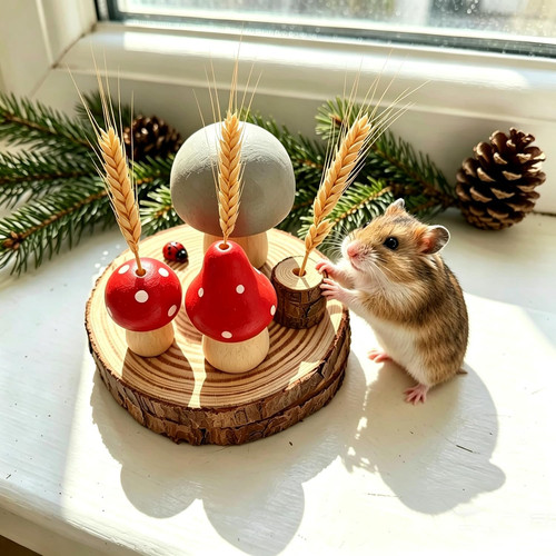 Wood mushroom hamster forage - wood,