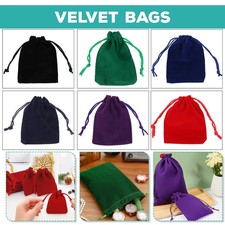 Soft Velvet Drawstring Gift Bags Wedding Jewellery Ch Party Pouch Bags 1-50pcs