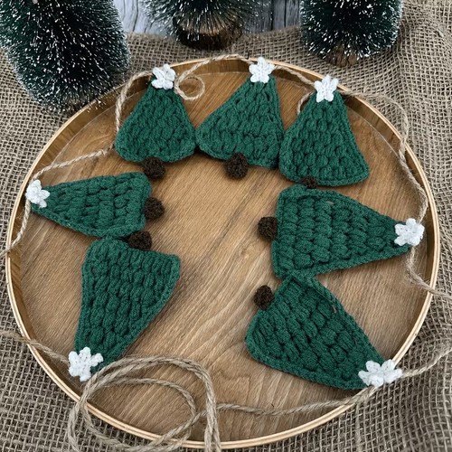Christmas tree garland banner - christmas,