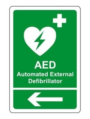 Aed safety sign automated - aed,