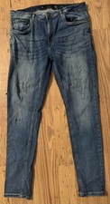 Mens crosshatch black label jeans 36R L32 