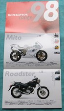 Cagiva 1998 range brochure: Canyon, River, Mito, W8, scooters etc