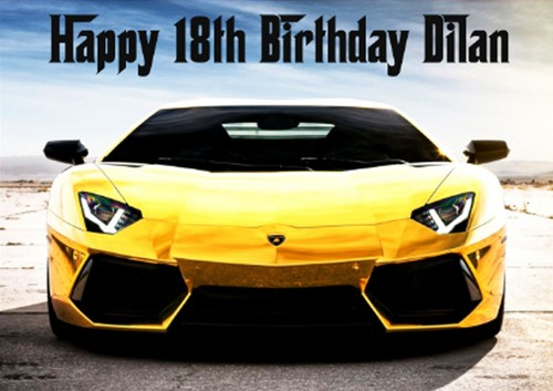 Personalised lamborghini card - personalised,