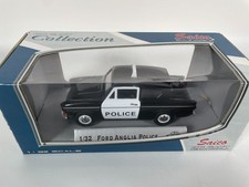Saico Die cast collection Black Ford Anglia Police car 1:32 scale Nr Mint boxed