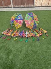 Indian Elephant Embroidered Umbrella/Parasol (Party/Festival/Hippy/Bohemia)