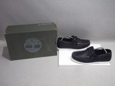 Timberland Classic Cedar Bay Boat Shoe Navy Blue White Sole Shoes UK 9